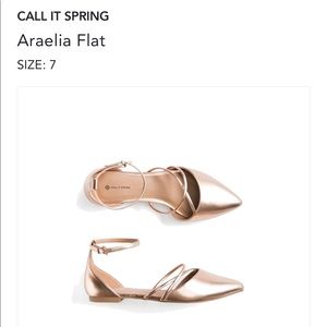 NWOT Call It Spring by Stitch Fix Araelia Flat Sz 7